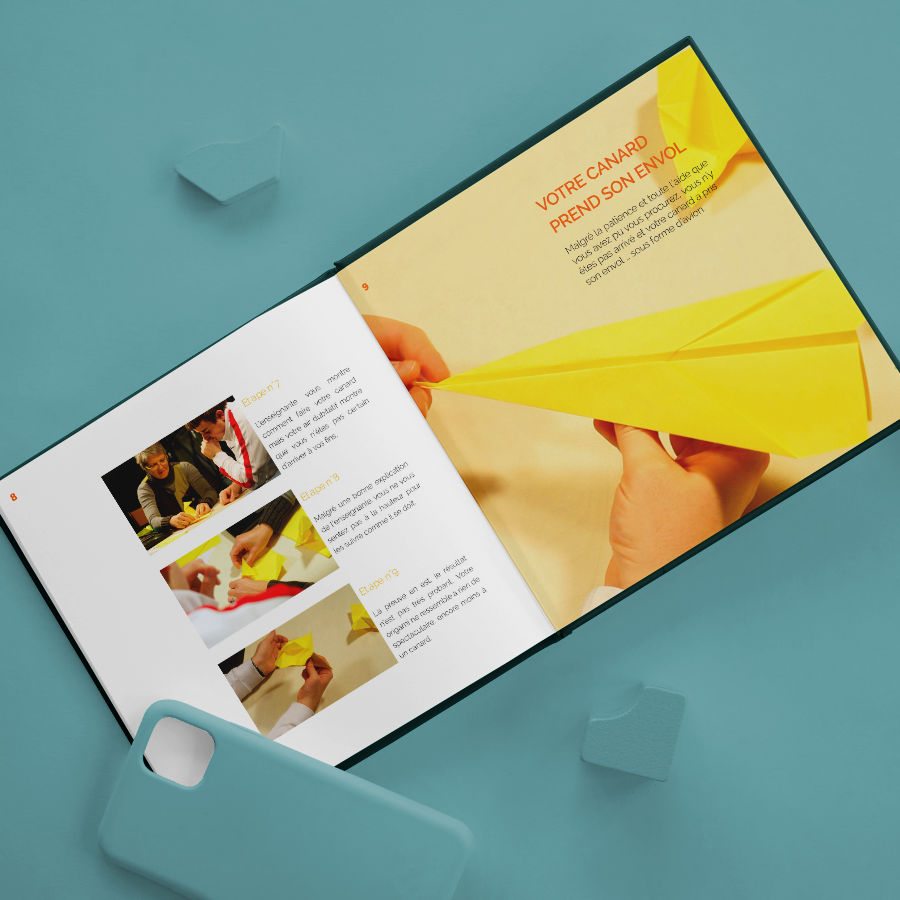 Présentation d'un livre ouvert